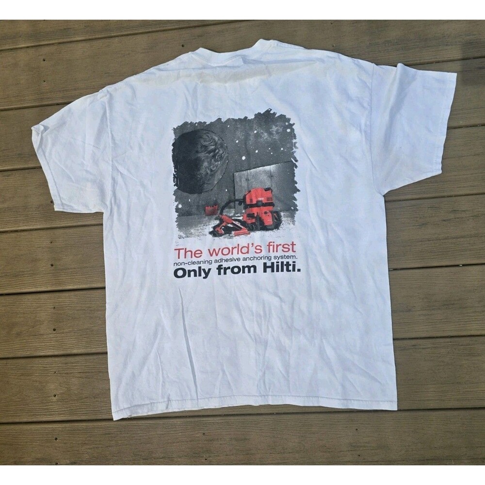 Hilti “The World's First” T-Shirt Gildan Men's XL White